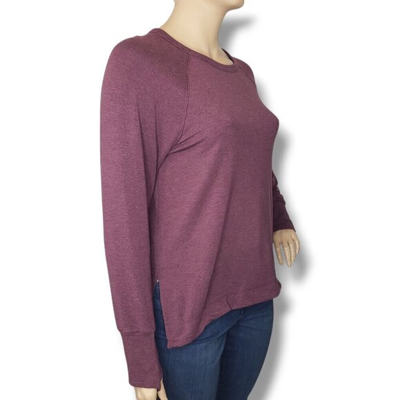 Athleta Coaster Luxe Recover Sweatshirt Womens Large‎ Red Rip Tear - Picture 3 of 12